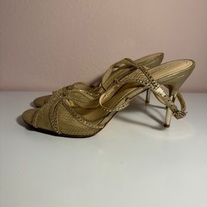 Vince Camuto Gold Heels size 10